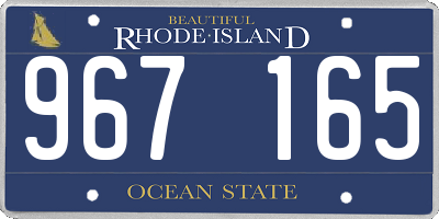 RI license plate 967165
