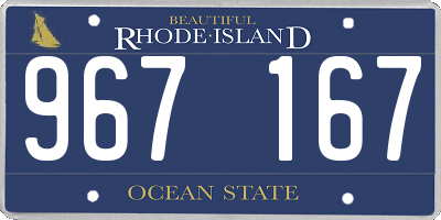 RI license plate 967167