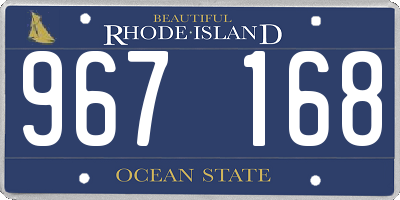 RI license plate 967168
