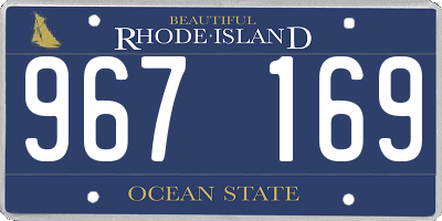 RI license plate 967169