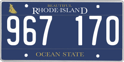 RI license plate 967170