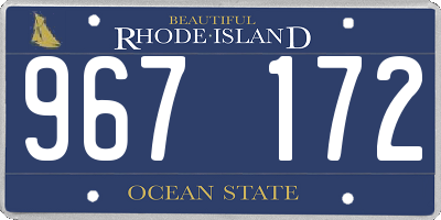 RI license plate 967172
