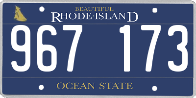 RI license plate 967173