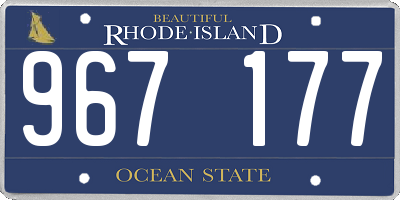 RI license plate 967177