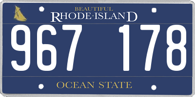 RI license plate 967178