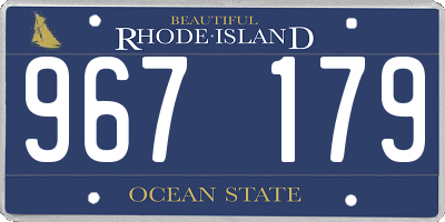 RI license plate 967179