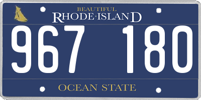 RI license plate 967180