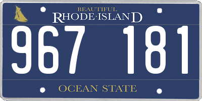 RI license plate 967181
