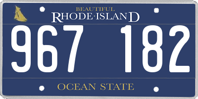 RI license plate 967182