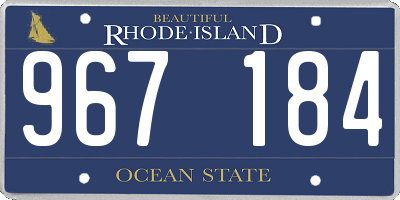 RI license plate 967184