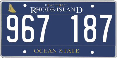 RI license plate 967187