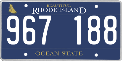 RI license plate 967188