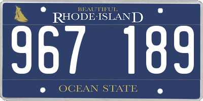 RI license plate 967189