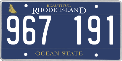 RI license plate 967191
