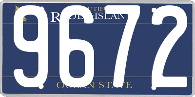 RI license plate 9672