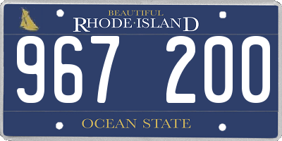 RI license plate 967200