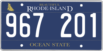 RI license plate 967201