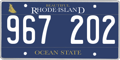 RI license plate 967202