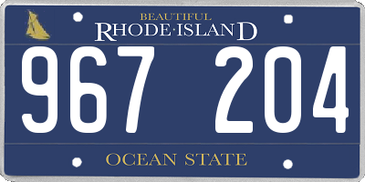 RI license plate 967204