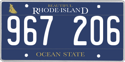 RI license plate 967206