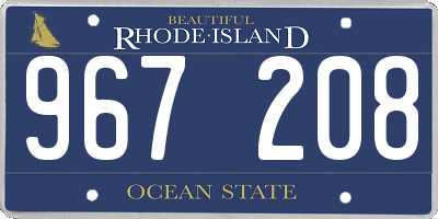 RI license plate 967208