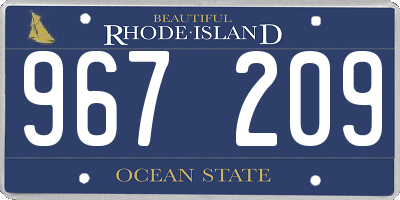 RI license plate 967209