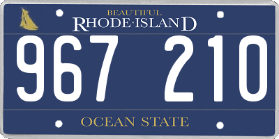 RI license plate 967210