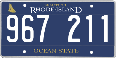 RI license plate 967211