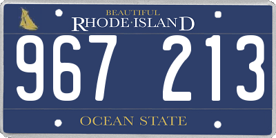 RI license plate 967213