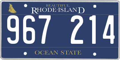 RI license plate 967214