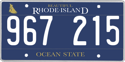 RI license plate 967215