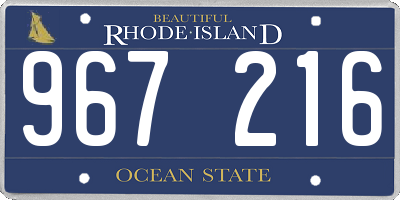 RI license plate 967216