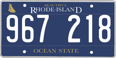 RI license plate 967218