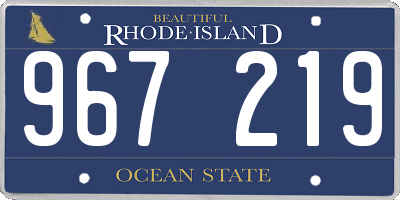 RI license plate 967219