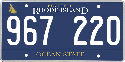 RI license plate 967220