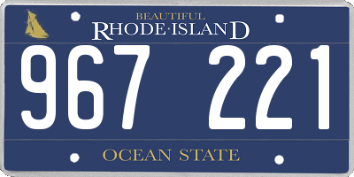 RI license plate 967221