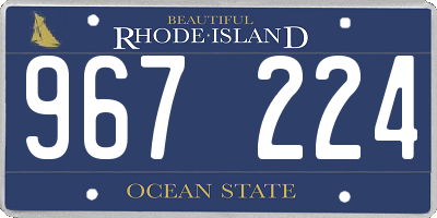 RI license plate 967224