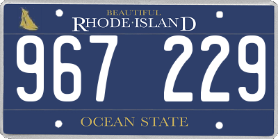 RI license plate 967229