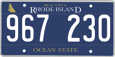 RI license plate 967230