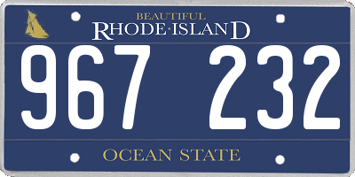 RI license plate 967232