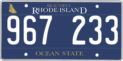 RI license plate 967233