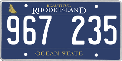 RI license plate 967235