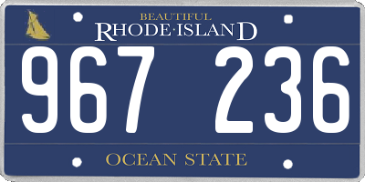 RI license plate 967236
