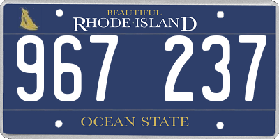 RI license plate 967237