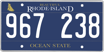 RI license plate 967238