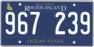 RI license plate 967239