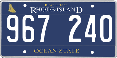 RI license plate 967240