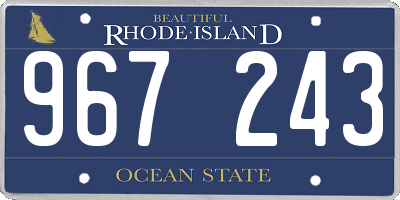 RI license plate 967243