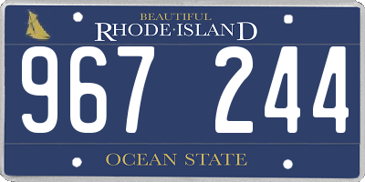 RI license plate 967244