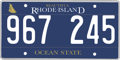 RI license plate 967245